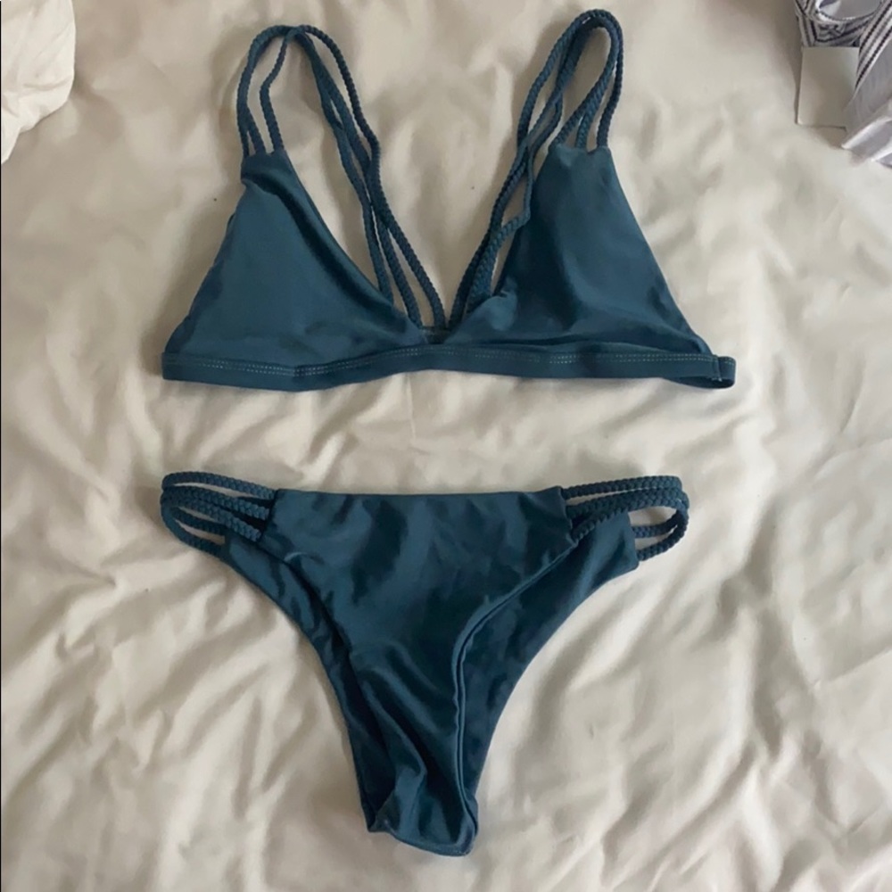 zaful teal swimsuit